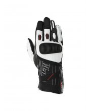 Black/White Furygan Nomad Motorcycle Gloves at JTS Biker Clothing